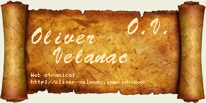 Oliver Velanac vizit kartica